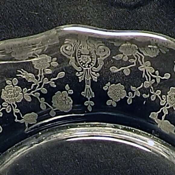 VTG Cambridge Glass Rose Point Etch 2 Part Relish Dish - Picture 6 of 10